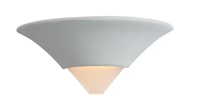 Contoured Ceramic Unglazed Paintable Wall Light