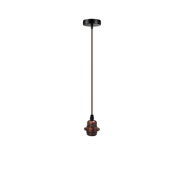 Copper Vintage Industrial Pendant Light Fitting – Without Bulb