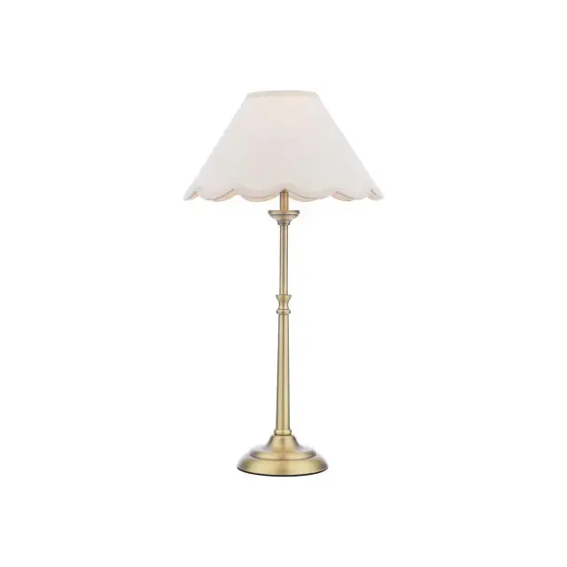 Cordwell Matt Antique Brass with White Shade Table Lamp