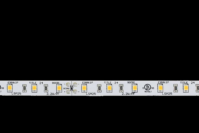 Core Lighting LSM25-27K-100FT-24V Indoor Flexible LED Tape Light Strip, 100 Ft., 2.2W, 24V, 2700K