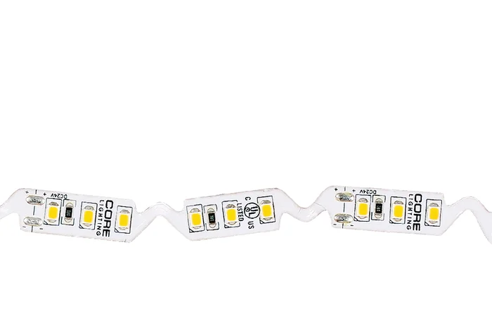 Core Lighting LSM25FX-40K-16FT-24V Indoor Bendable LED Tape Light Strip, 16.4 Ft., 2.2W, 24V, 4000K