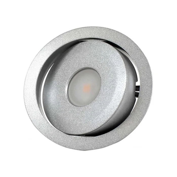 Core Lighting PLC420TL-30K-SI-24V Adjustable LED Puck Light, 4.8W, 24V, 3000K, Silver