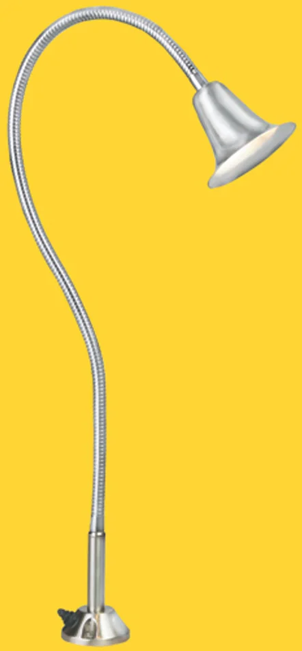 Corona Lighting CL-806-D-SI-24 24″ Flexible Steel BBQ Deck Light, 12V, 20W S.C. Bayonet, Silver