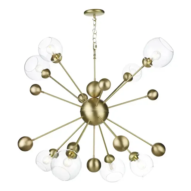 COSMOS 8 Light Horizontal Butter Brass Pendant Light