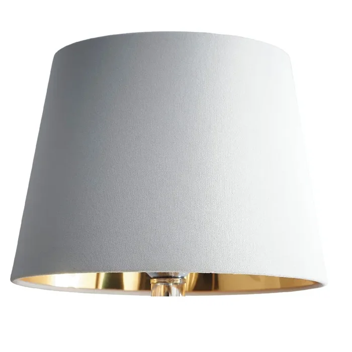 Cream Velvet and Gold Inner Modern Easy Fit Tapered Drum Lampshade 360mm