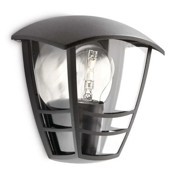 Creek Black Outdoor Flush Lantern Wall Light – 153873016