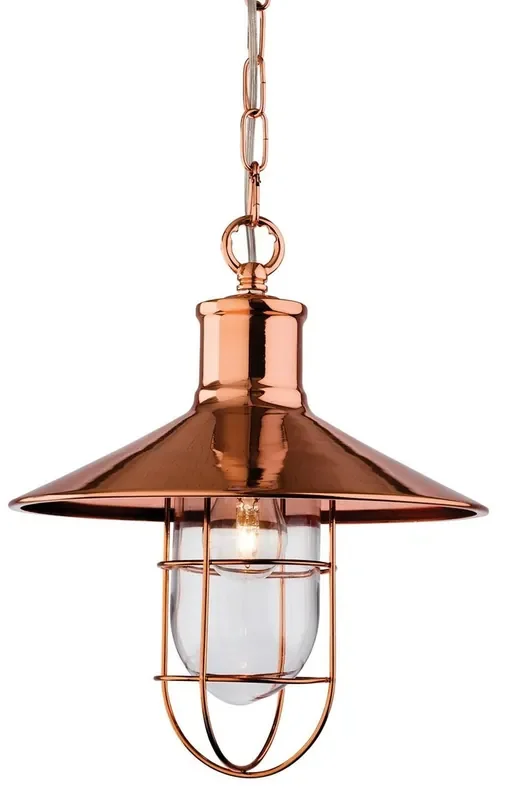 Crescent Copper Retro Style Pendant Light
