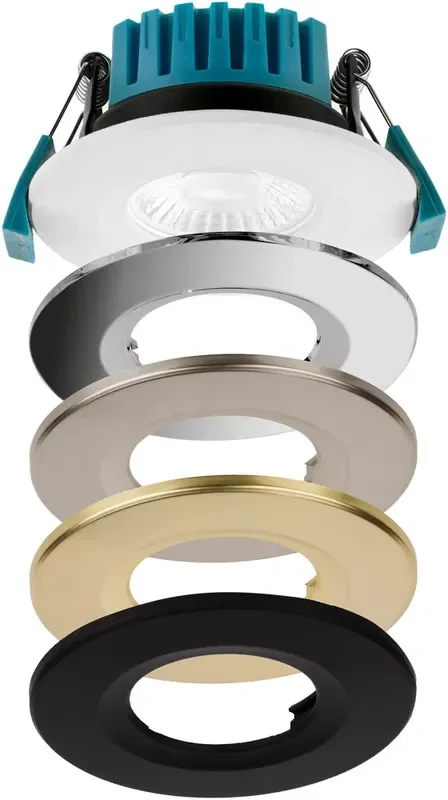 Crompton Coloured Bezel Firesafe Adjustable Integrated LED Downlight • Dimmable • 4W/6W/8W • 2700K/3000K/4000K/6000K