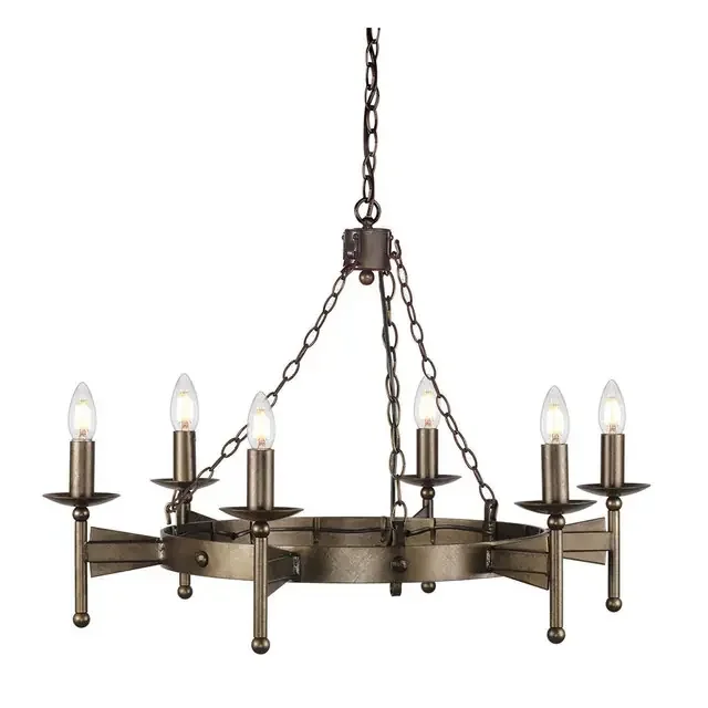 Cromwell 6 Light Old Bronze Chandelier