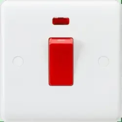 Curved Edge 45A Double Pole Appliance Switches