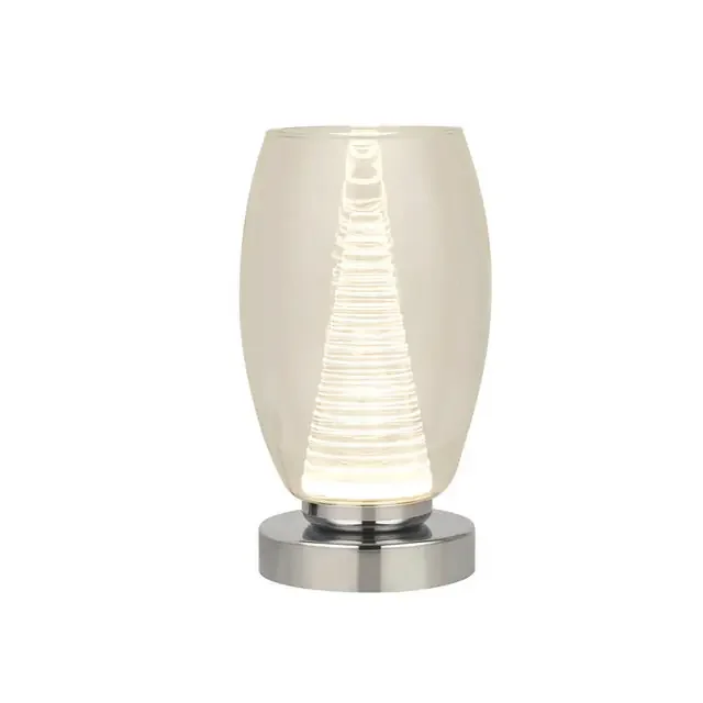 Cyclone Chrome with Acrylic LED Table Lamp