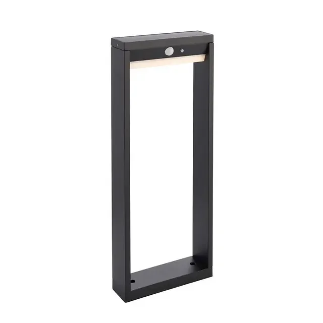 Dannah Textured Black with White Diffuser Solar IP44 LED Bollard