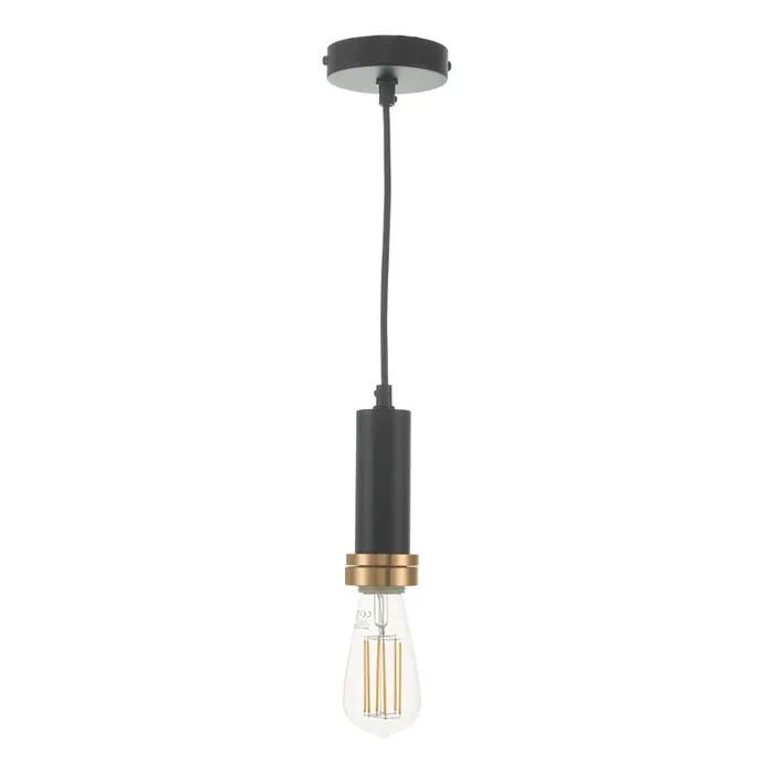 Dar Lighting Accessory 1 Light E27 Suspension Matt Black And Bronze • SP6522