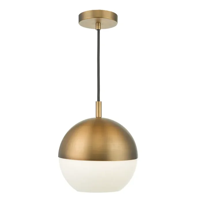 Dar Lighting Andre 1 Light Pendant Aged Brass • AND0142
