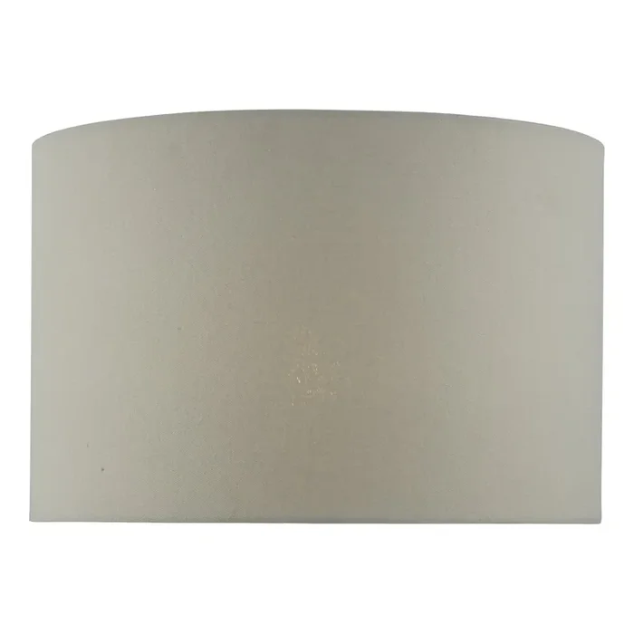 Dar Lighting Cassandra Grey Cotton Drum Shade 40cm • CAS1639