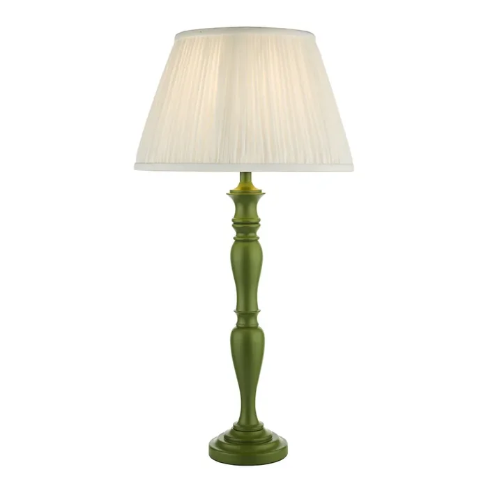 Dar Lighting Caycee Table Lamp Green With Shade • CAY4224-ULY1815