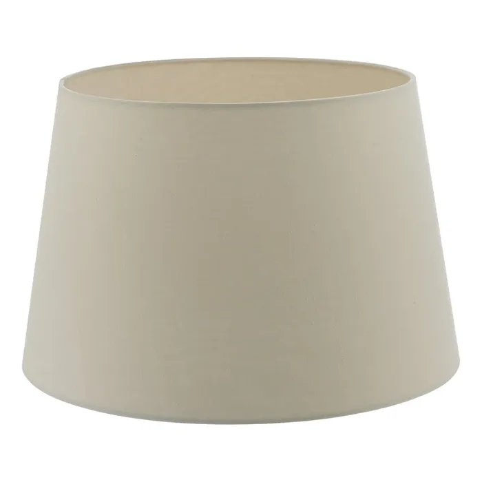 Dar Lighting Cezanne Taupe Faux Silk Tapered Drum Shade 40cm • CEZ1629
