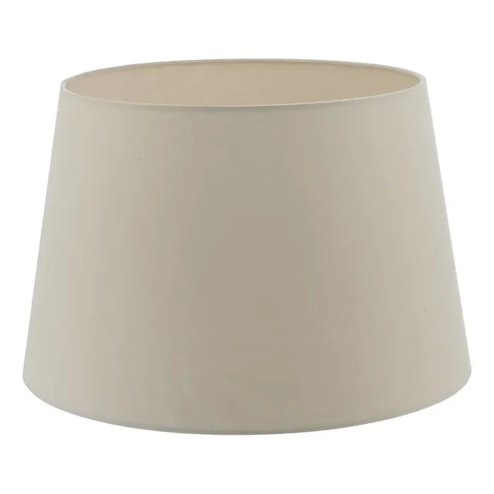 Dar Lighting Cezanne Taupe Faux Silk Tapered Drum Shade 45cm • CEZ1829