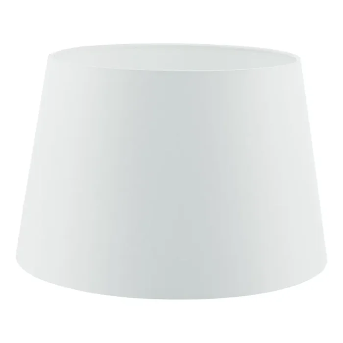Dar Lighting Cezanne White Faux Silk Tapered Drum Shade 35cm • CEZ142