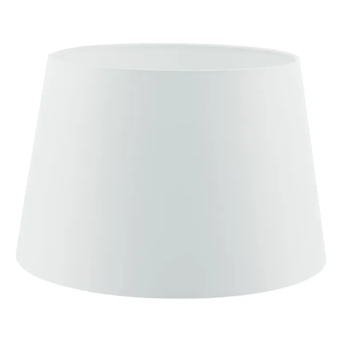 Dar Lighting Cezanne White Faux Silk Tapered Drum Shade White 40cm • CEZ162