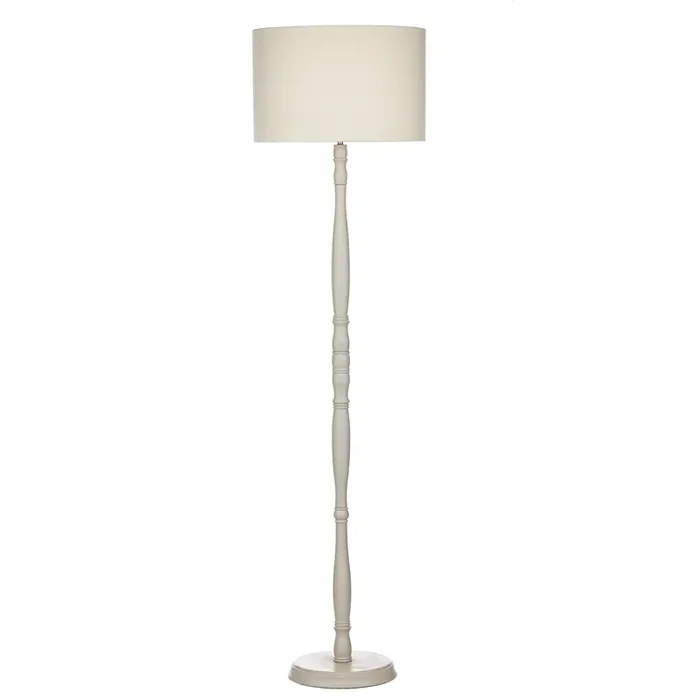 Dar Lighting Dunlop Floor Lamp Cream With Shade • DUN4933