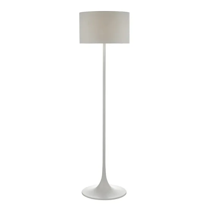 Dar Lighting Floor Lamp Grey With Shade • FUN4939