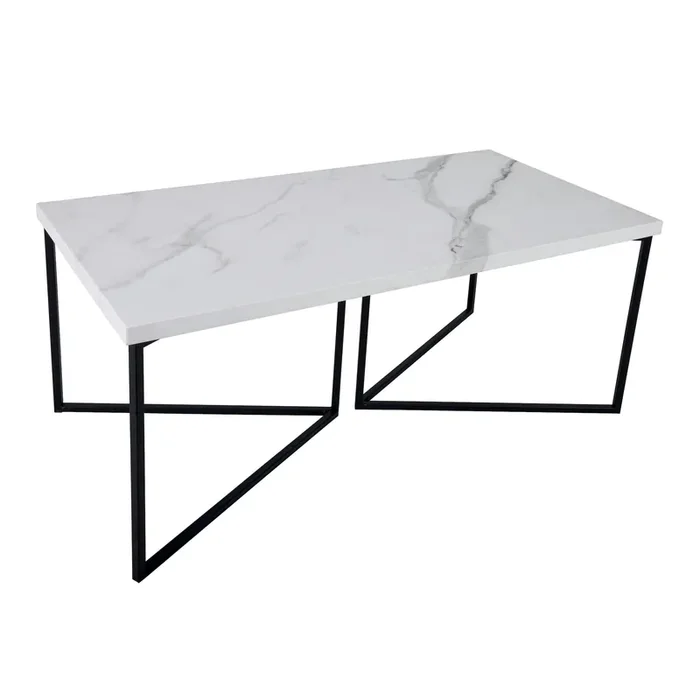 Dar Lighting Fotini Coffee Table White Marble Effect • 001FOT002