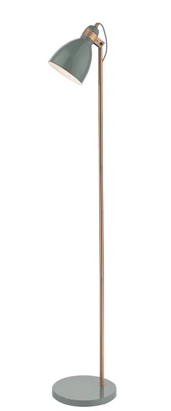 Dar Lighting Frederick Task Floor Lamp Grey & Copper • FRE4939