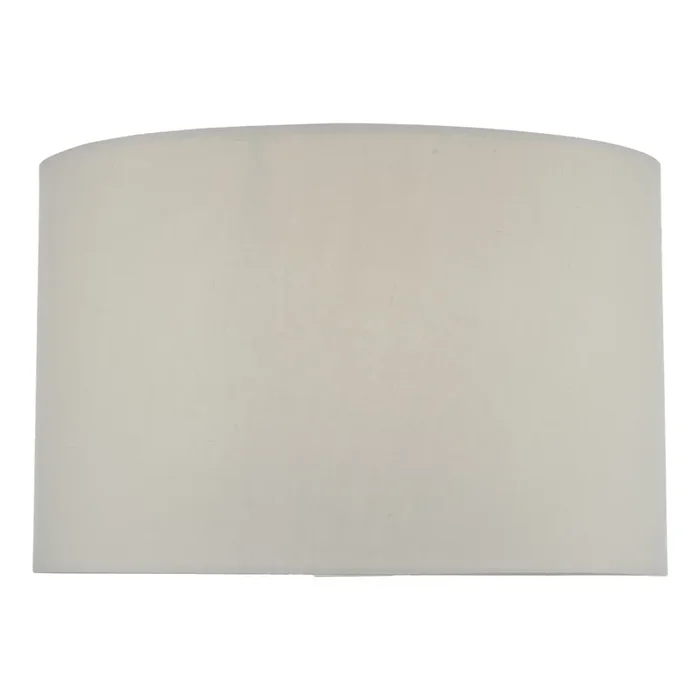 Dar Lighting Funchal Grey Cotton Drum Shade 33cm • FUN1339