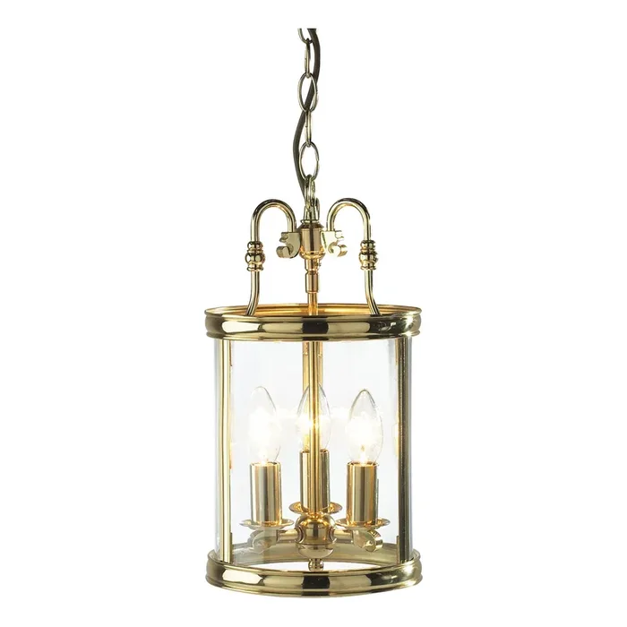 Dar Lighting Lambeth 3 Light Lantern Dual Mount Polished Brass • LAM0340