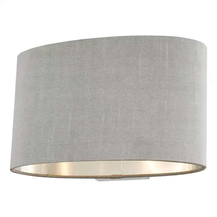 Dar Lighting Melody Wall Light With Oval Grey Shade • MEL0739