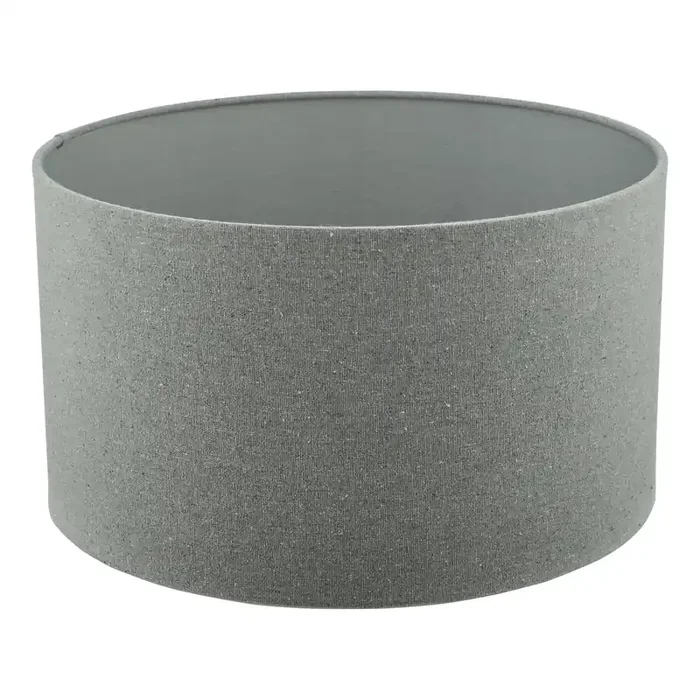 Dar Lighting Pyramid Grey Linen Drum Shade 46cm • PYR1839