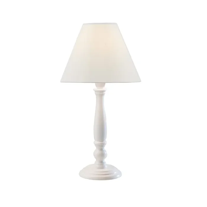 Dar Lighting Regal Small Table Lamp White With Shade • REG422