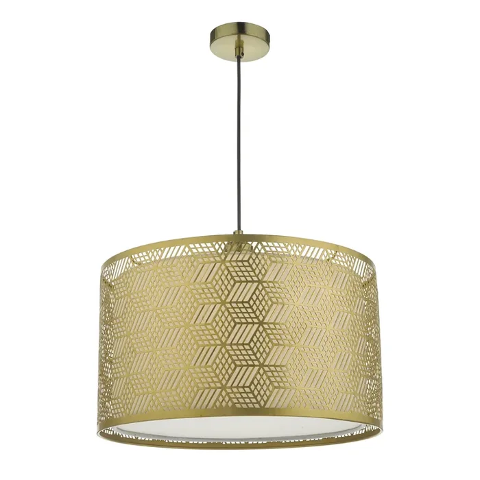 Dar Lighting Tino Easy Fit Pendant Shade Gold • TIN6535