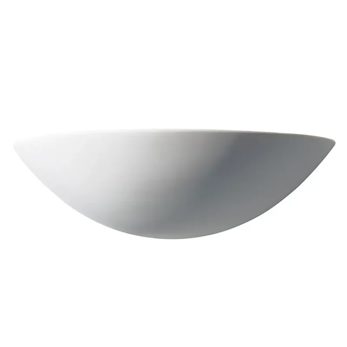 DAR RAD0748 Radius White Ceramic 1 Lamp Modern Half Moon Wall Light