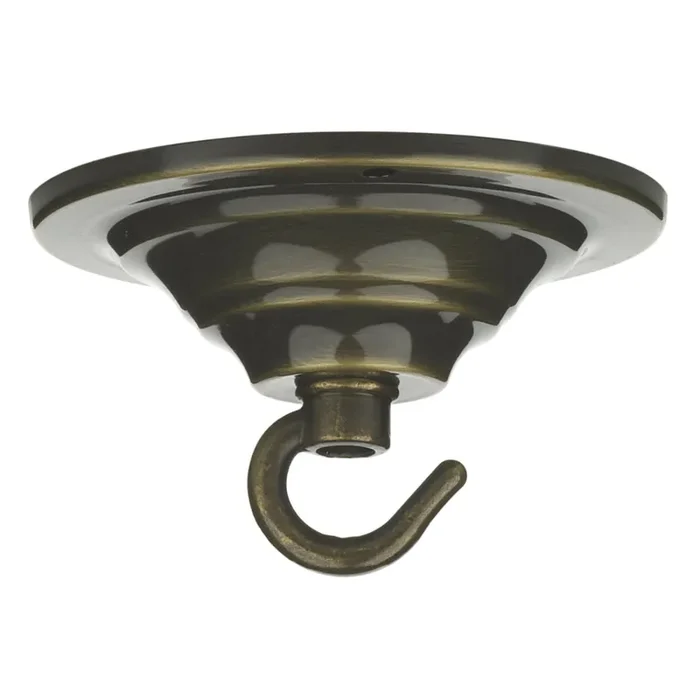 David Hunt Lighting ACC7 Antique Brass Single Hook Plate