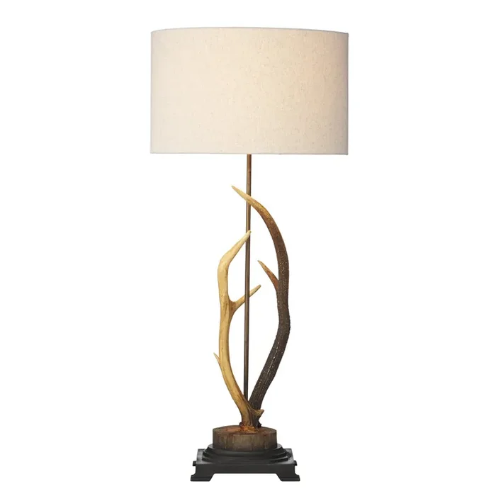 David Hunt Lighting ANT4229 Antler Single Light Highland Rustic Table Lamp
