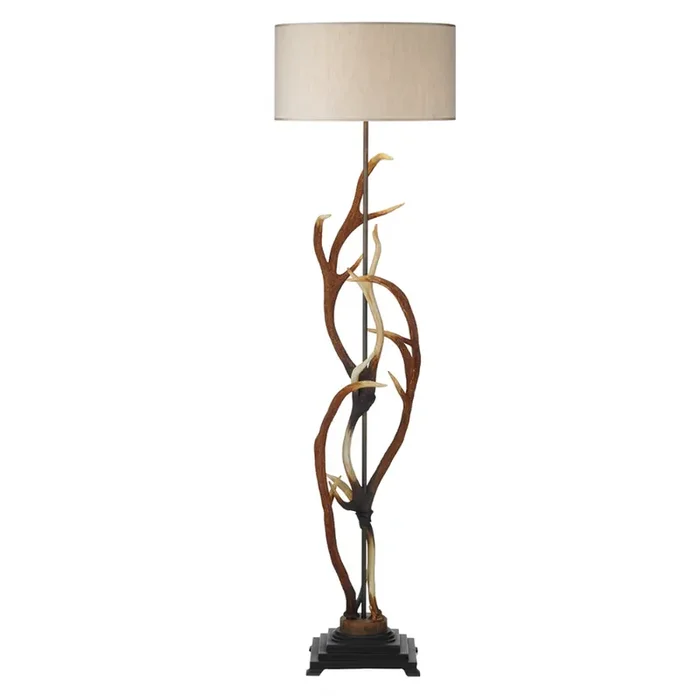 David Hunt Lighting ANT4929 Antler Single Light Highland Rustic Floor Lamp