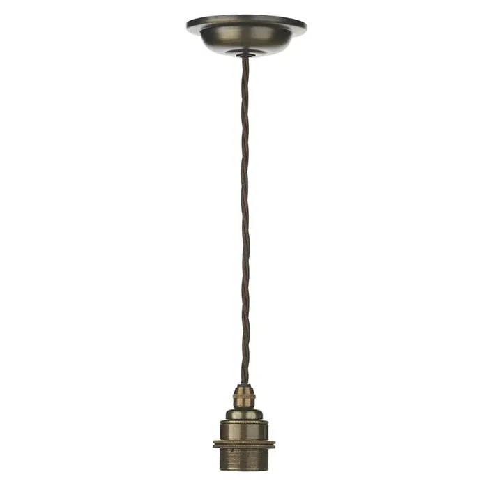 David Hunt Lighting DUX6575 Duxford Single Light Antique Brass Pendant Ceiling Light