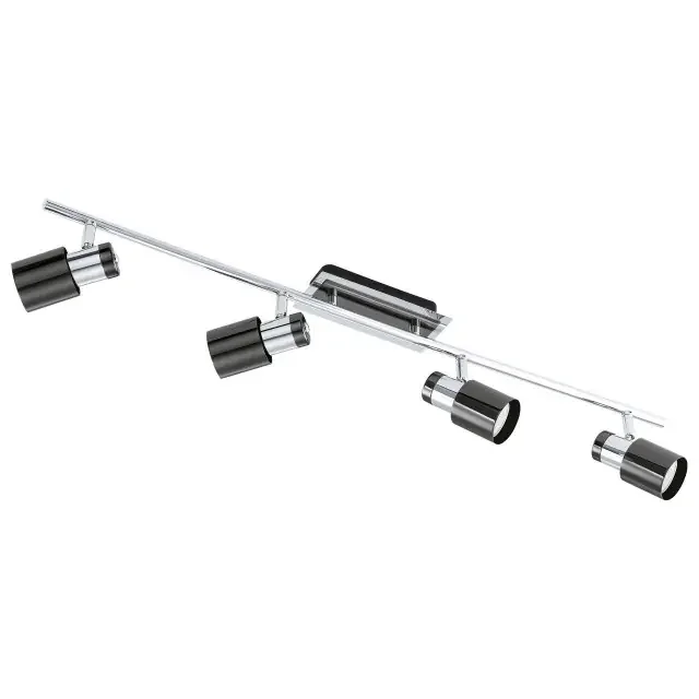 Davida 1 4 Light Black and Chrome Bar Spotlight