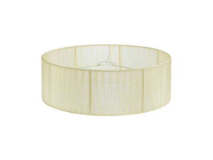Deco Serena Round Cylinder, 450 x 150mm Organza Shade, Cream • D0606
