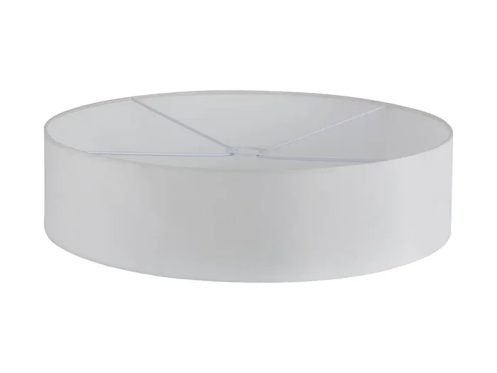 Deco Serena Round Cylinder, 600 x 150mm Faux Silk Fabric Shade, White • D0574