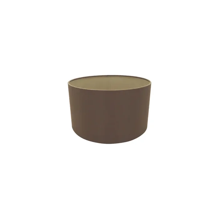 Deco Sigma Round Cylinder, 300 x 170mm Dual Faux Silk Fabric Shade, Raw Cocoa/Grecian Bronze • D0285