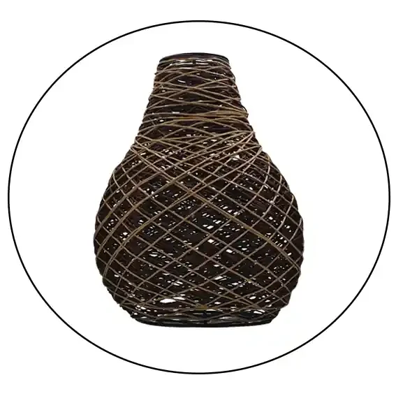 Decorative Modern Woven Rattan Pendant Lamp Cage Lighting Shade