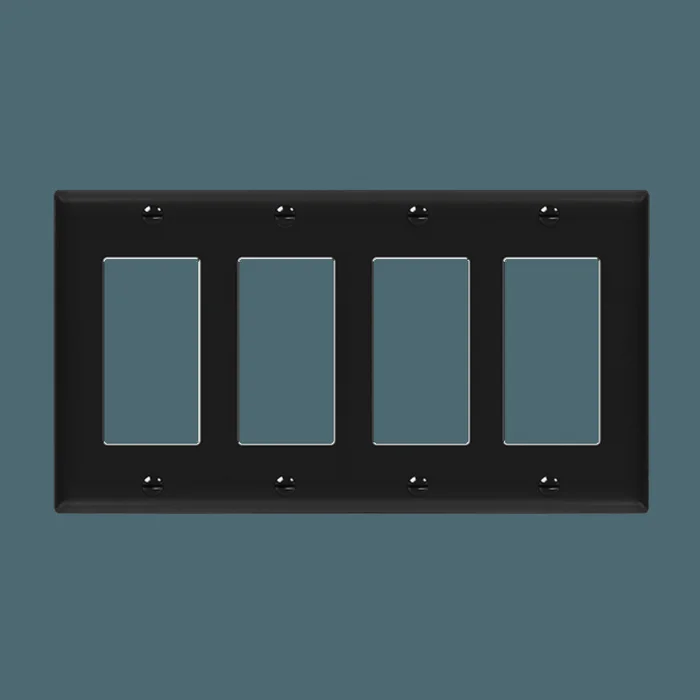 Decorator GFCI Four Gang Wall Plate