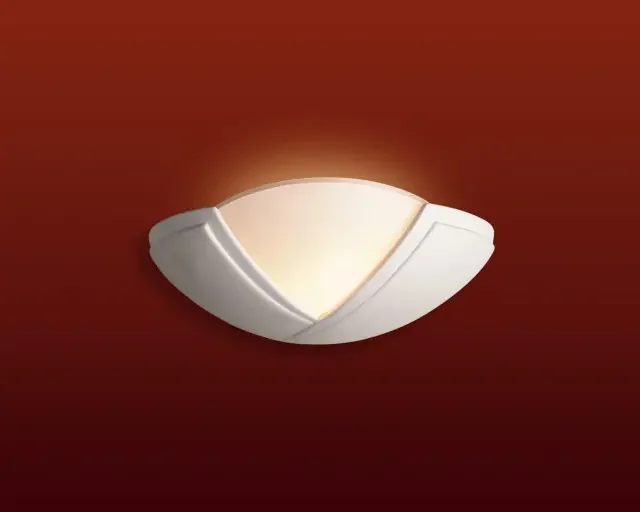 Detailed Ceramic Unglazed Paintable Wall Light