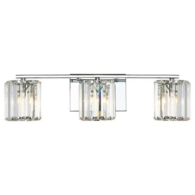 Divine 3 Light Polished Chrome LED IP44 Bathroom Wall Light