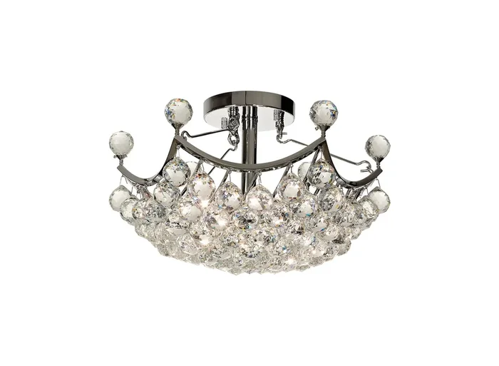 Diyas Cesto Ceiling 4 Light G9 Polished Chrome/Crystal • IL30035