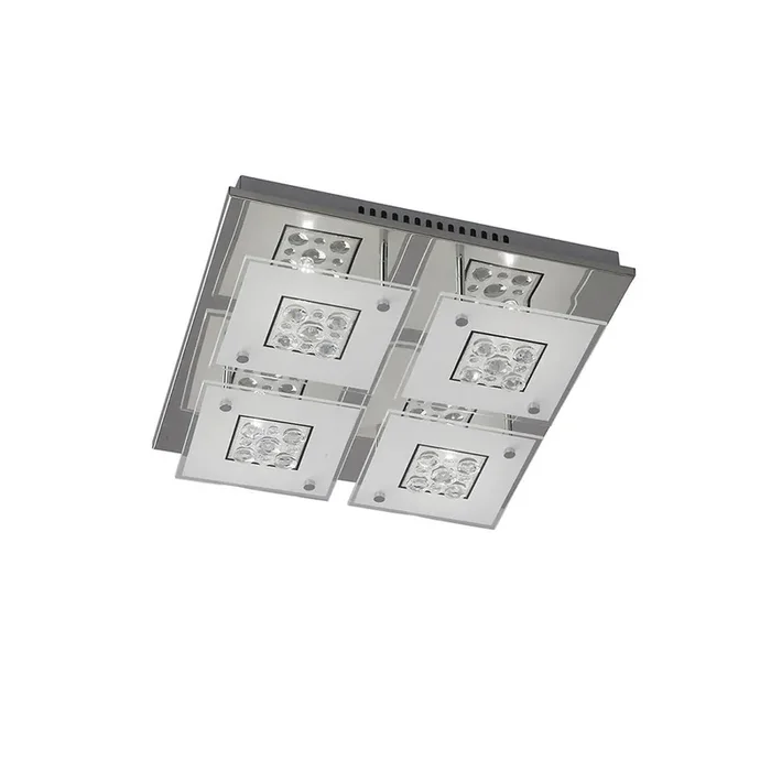 Diyas Cosmic Ceiling Square 4 Light G9 Polished Chrome/Glass/Crystal • IL31252