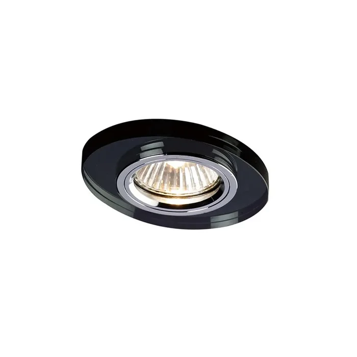 Diyas Crystal Downlight Oval Rim Only Black, IL30800 REQUIRED TO COMPLETE THE ITEM, Cut Out 62mm • IL30808BL
